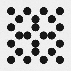 Abstract Cross Pattern Dots Logo generative computational art illustration