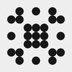 Abstract Cross Pattern Dots Logo generative computational art illustration