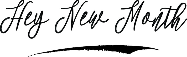 Handwritten Calligraphy Black Color Text On White Background