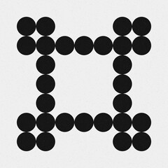 Abstract Cross Pattern Dots Logo generative computational art illustration