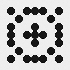 Abstract Cross Pattern Dots Logo generative computational art illustration