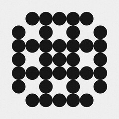 Abstract Cross Pattern Dots Logo generative computational art illustration