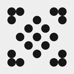 Abstract Cross Pattern Dots Logo generative computational art illustration
