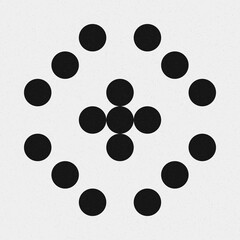 Abstract Cross Pattern Dots Logo generative computational art illustration