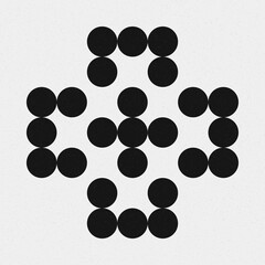 Abstract Cross Pattern Dots Logo generative computational art illustration