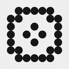 Abstract Cross Pattern Dots Logo generative computational art illustration