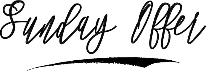 Obraz premium Sunday Offer Calligraphy Font For Sale Banners flyers and Templates