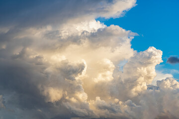 The setting sun shines on a large part of this enormous thundercloud above Zoetermeer