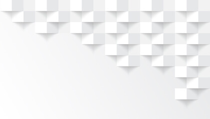 White abstract modern square texture background, 3d paper art style that looks creased design