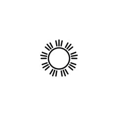 Sun icon vector isolated, sun symbol