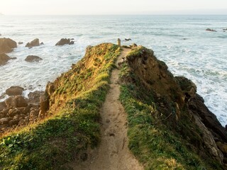 The end of the road to the sea.