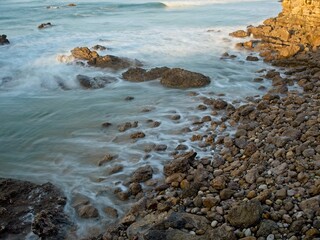 Fototapeta na wymiar Stones and rocks on the seashore