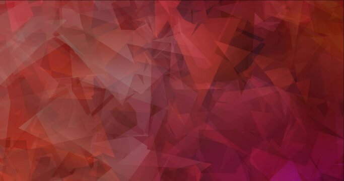 4K looping light pink, red polygonal flowing video. Shining colorful animation in simple style. Clip for live wallpapers. 4096 x 2160, 30 fps. Codec Photo JPEG.