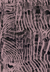 Zebra Snake Mix Pattern Colorful Monochrome Style Detailed Texture Perfect for Allover Print for Fashion Fabrics