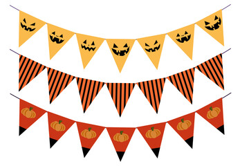 Spooky pumpkin theme Bunting Hanging party 