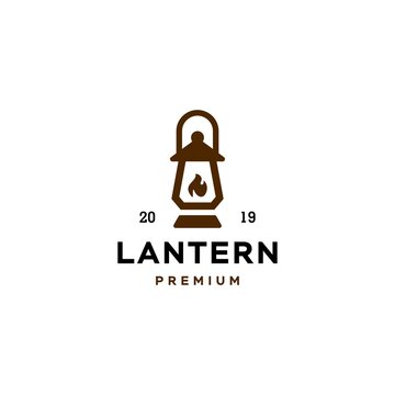 classic Lantern gas fire, street lamp, lantern post, Classic lamp logo icon design , Restaurant Vintage Logo design vector