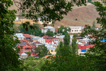 View of the Krasnaya Sloboda village in the Guba region, Azerbaijan