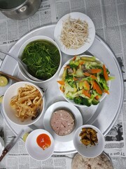 Vietnamese traditional breakfast dishes. vietnamese food