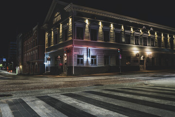 Fototapeta na wymiar street lights at night