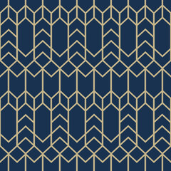 Seamless geometric stylish texture. Classic Art Deco seamless pattern. Abstract retro vector texture. Vintage Islamic wallpaper. Lattice graphic design. Vector modern tile pattern.