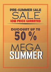 Hot Summer Sale banner. Discount design background 50% discount flyer, banner, , vector eps10
