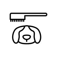 dog grooming icon vector illustration