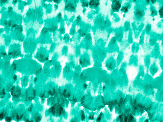 Paint Water Background. Neo Mint Ink Shibori. 