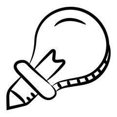 
Hand drawn vector design of creative writing icon
