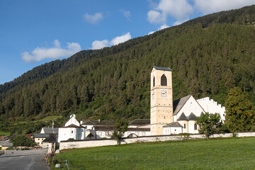 Medieval benedictine abbey in Mustair