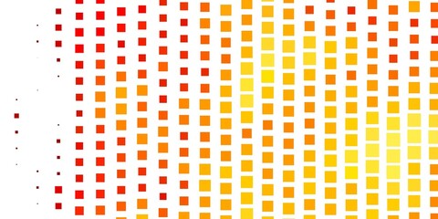 Light Orange vector pattern in square style. Illustration with a set of gradient rectangles. Best design for your ad, poster, banner.