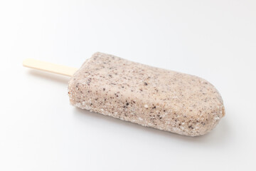 Cookie ice cream on white background