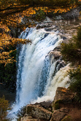 waterfall in autumn