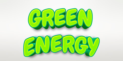 green energy text 
