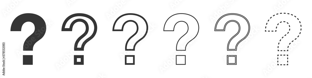 Canvas Prints question mark vector icons. black question mark.