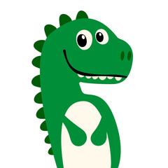 Naklejka premium Crocodile green funny reptile AI. Smiled crocodile cartoonish.