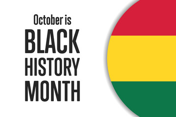 Black History Month. Holiday concept. Template for background, banner, card, poster with text inscription. Vector EPS10 illustration.