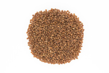Raw buckwheat in studio