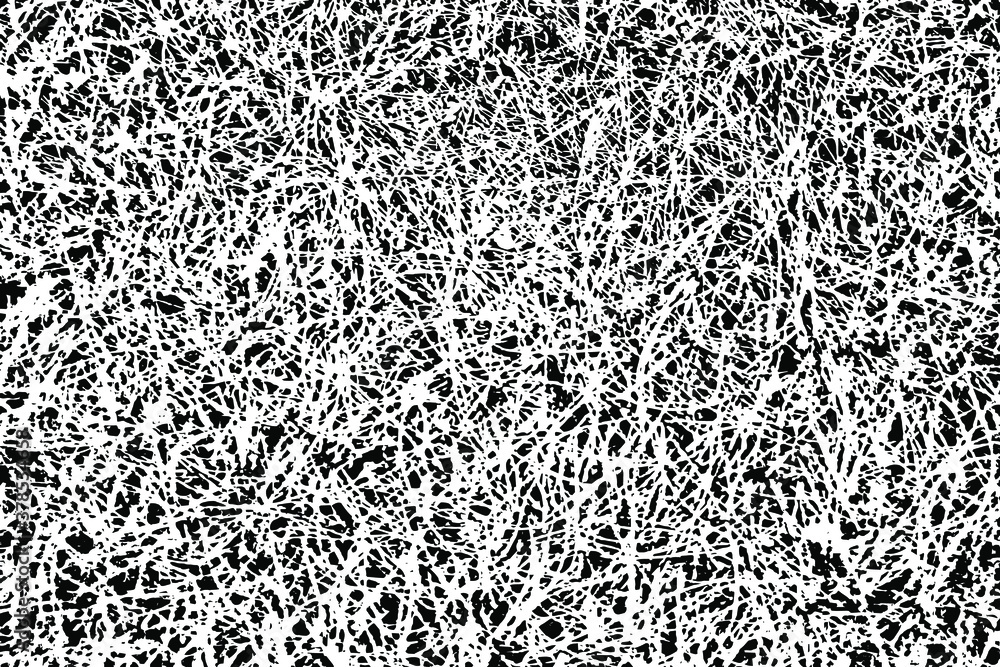 Poster grunge texture of a rough surface, dotted with twigs and thin curved lines. abstract background with