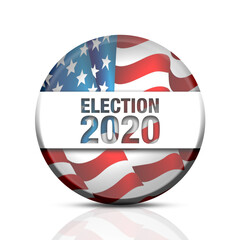 Vote 2020 Badge For Elections In USA stock