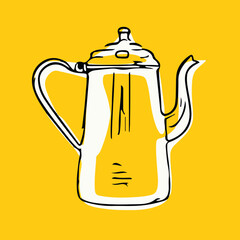 drawing of a coffee pot