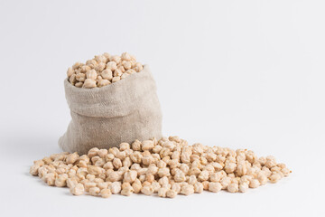 Chick pea isolated on white in studio