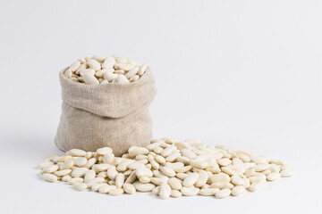 Many white color of haricot beans