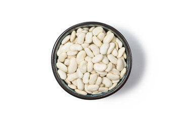 Many white color of haricot beans