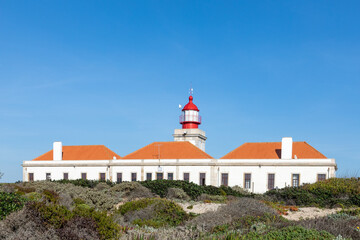 Fototapeta na wymiar Lighthouse of cape Roca at the Algarve coast