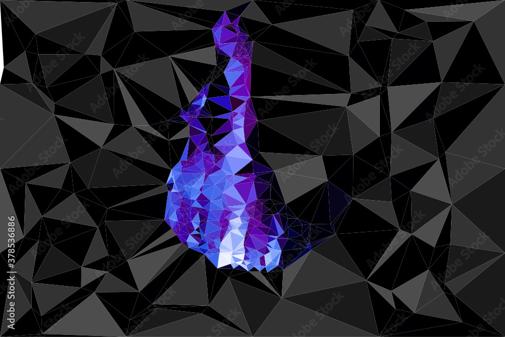 Poster abstract color polygon background design, abstract geometric origami style with gradient