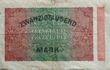 20.000 Deutsche Reichsmark Geldschein von 1923