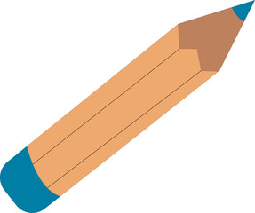 wooden pencil drawing accessory vector illustration graphic design