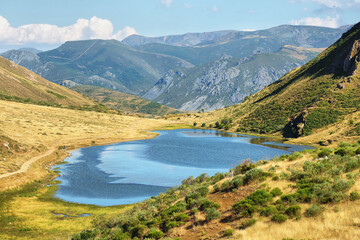Views of lake of Babia in Castile and Leon, Spain