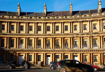 Fototapeta premium Architectural detail of the historic 'The Circus' in Royal Bath Spa