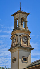 The clocktower (built 1867) of the historic post office in Beechworth, Victoria, Australia.
